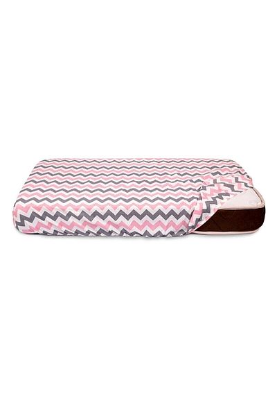 BabyMeva Baby Meva Fitted Pink Zigzag Baby Bed Sheet