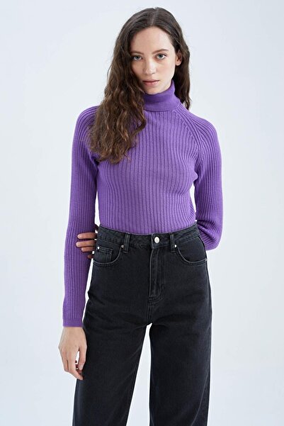 DeFacto Pulover cu guler slim fit