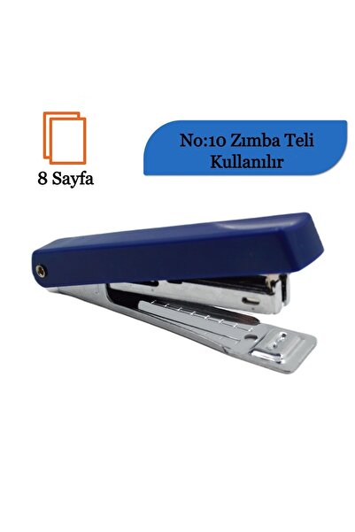 Eagle 8 Sayfa Kapasiteli No:10 Cep Boy Zımba Makinası (1001bds) Mavi