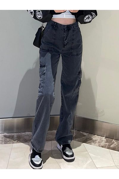 Touz My Vision Gray Cargo Pocket Detail Trousers