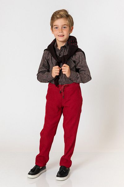incity Boy's Burgundy Trousers