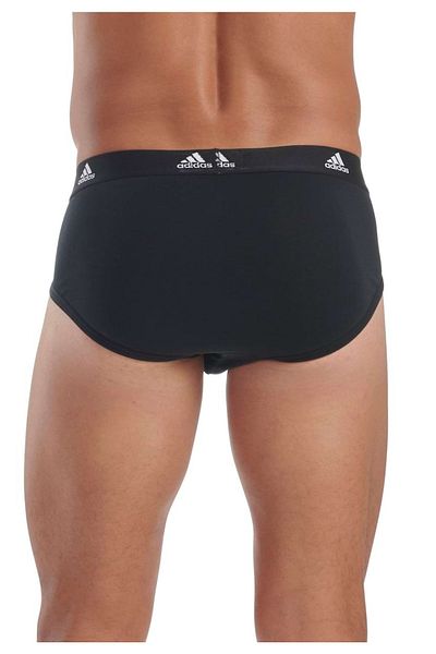 adidas Herren Slip 3er-Pack – Active Flex Baumwolle, Logo, Einfarbig