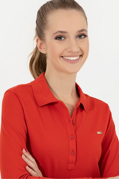 U.S. Polo Assn. Hanorac roșu pentru femei