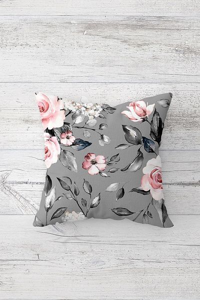 on the clouds Rose Bouquet Patterned Vintage Concealed Zippered Throw Pillow Cover Sofa Pillow Cover Set (4pcs)