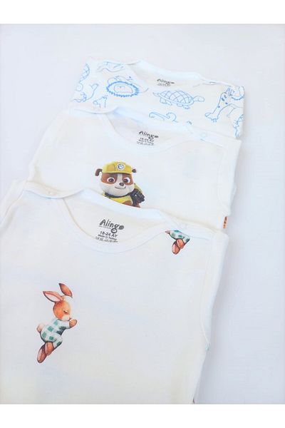 Alingo Unisex Baby Mixed Printed 3-Piece Long Sleeve Body Set