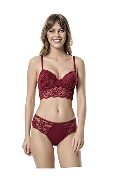 Godewo Σετ μπουστάκι με μπορντό γέμιση