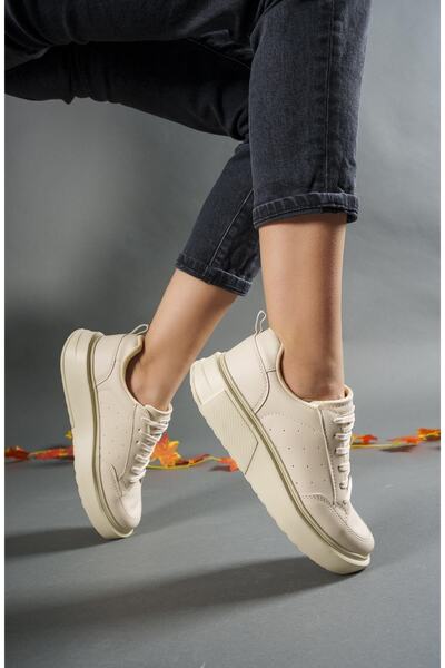 Riccon Kadin Sneaker 0012148 Ekru