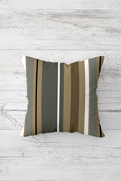 on the clouds Floral Striped Combination Concealed Zippered Throw Pillow Cover Seat Pillow Cover Set (4pcs)