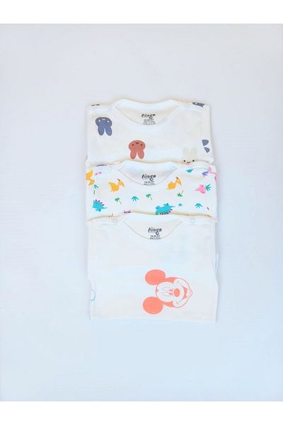 Alingo Unisex Baby Mixed Printed 3-Piece Long Sleeve Body Set