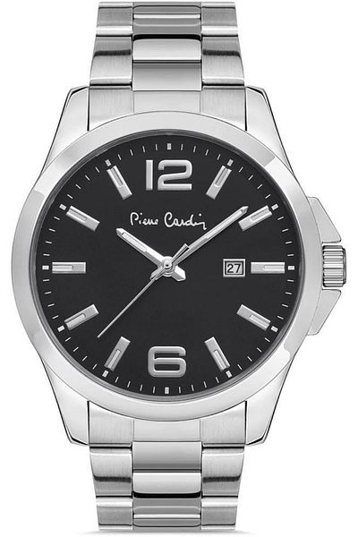 Pierre Cardin 800411ساعة يد رجالية بسلك فولاذي F01 مقاومة للماء بطول 30 مترًا