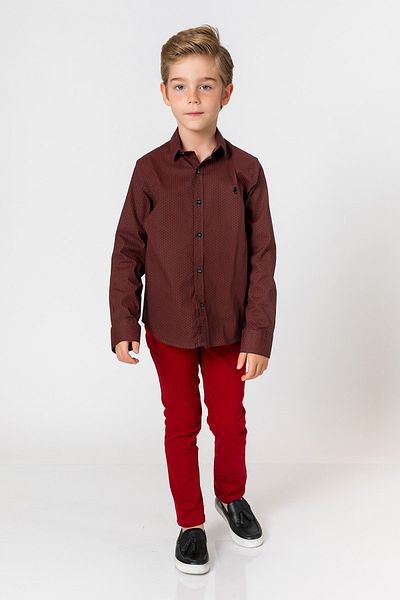 incity Boy's Burgundy Trousers
