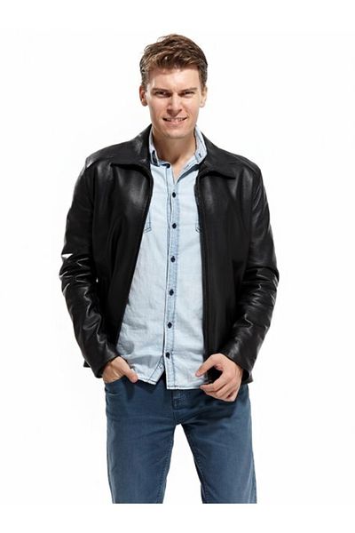 Hodore Kraze Black Leather Jacket