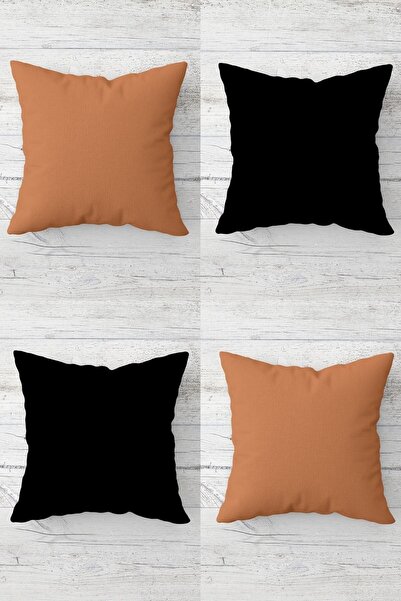 linazaitun Plain Combination Throw Pillow Cover - Hidden Zipper, Set of 4