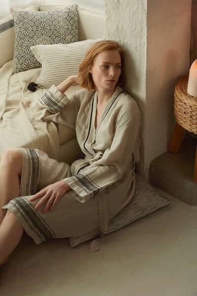 Buldans Marl Linen Bathrobe
