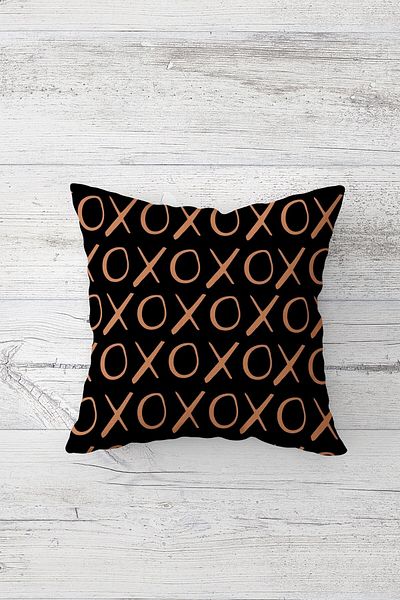 Latibule 4 Pieces Hidden Zippered Cheeked Patterned Throw Pillow Cover Set - Sofa and Pillow Set