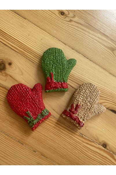 AlohamoraShop Yılbaşı Eldiveni 3’lü Küçük Buzdolabı Magneti