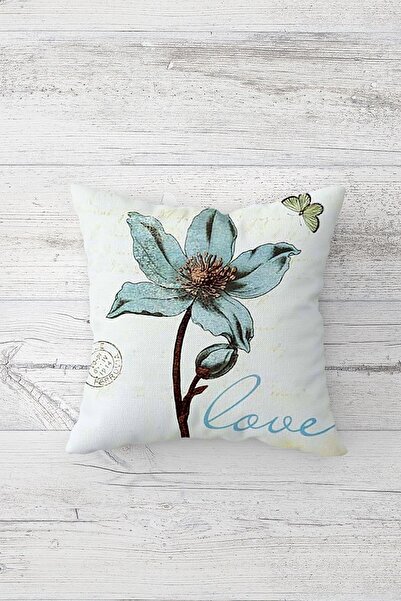 on the clouds Peace Love Hope Conqueror Flowers Concealed Zippered Throw Pillow Cover Seat Pillow Case Set (4pcs)