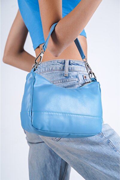 Solo Bag Mavi Çapraz Askılı Baget Çanta