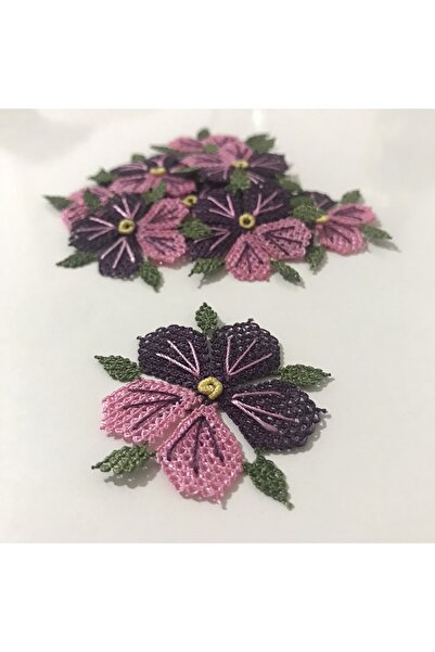PATİ TASARIM ATÖLYESİ Pati Tasarım Iğne Oyası Çiçek Motif 10 adet