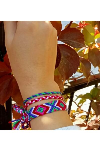 Şengül El Emeği Ip Örgü 3'lü Set Bileklik