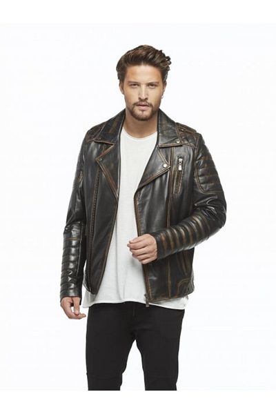 Hodore Landel Tan Antique Leather Coat