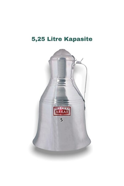 YILDIZ ARKAR Alüminyum Parlak Güğüm Ibrik 5,25 Litre No 5