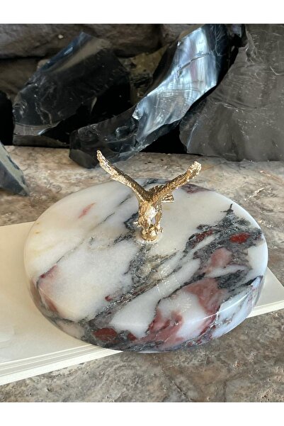 Polen Stone Mermer Kaideli Gold Rengi Kartal Aksesuarlı 14çap X 2cm Kalınlık ...