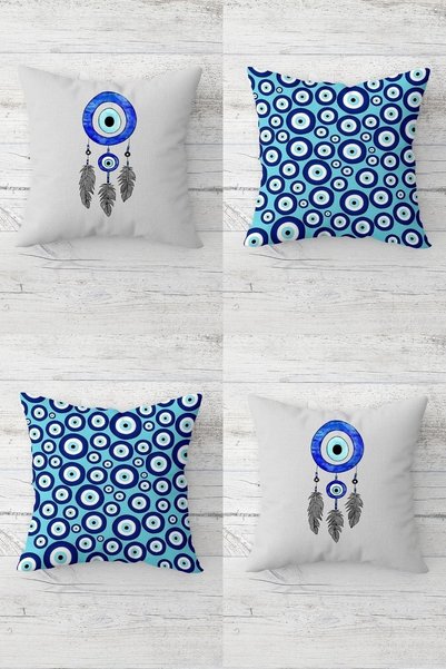 linazaitun Naza Bead Dream Catcher Charm Hidden Zippered Throw Pillow Cover S...