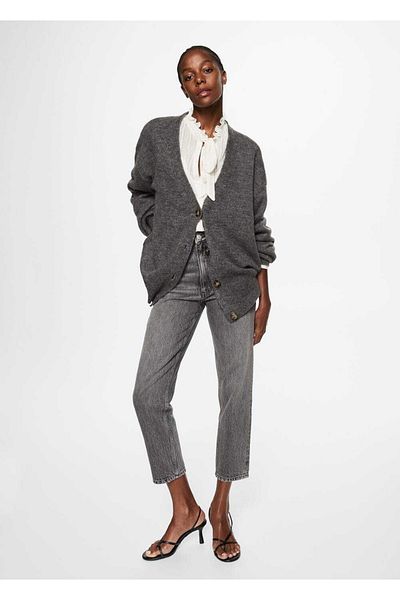MANGO Woman Hoch taillierte Mom-Jeans