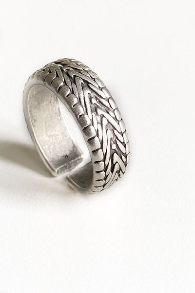 axexuar Rubber Model Adjustable Black Men's Women's Ring Wedding Ring