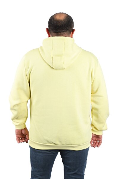 MocGrande Large Size Unisex Hooded 3ip Sweat 11701 Yellow