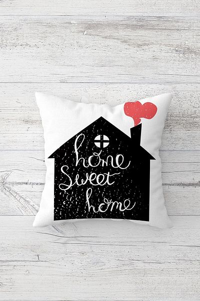 Pelangi Home Sweet Home Birds on a Snowy Branch with Hidden Zipper Throw Pillow Cover Seat Pillow Cover Set (4pcs)