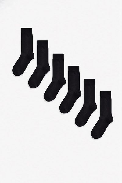 MEM SOCKS Комплект от 6 детски чорапи до глезена от бамбук