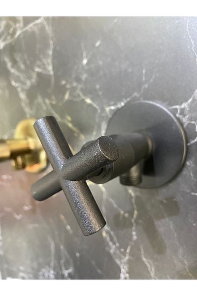 İSAOĞLU YAPI Black Bidet Faucet Matte Black Bidet Faucet Black Intermediate Tap