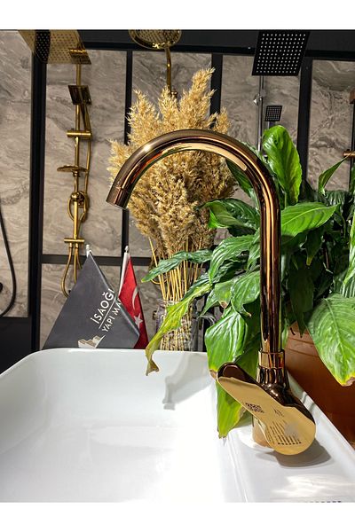 İSAOĞLU YAPI Copper Kitchen Faucet Bronze Kitchen Faucet Rose Sink Faucet Premium Faucet