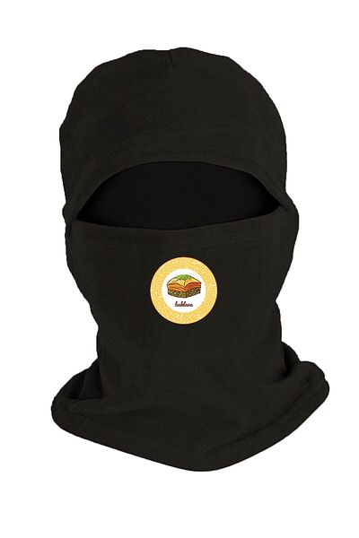 Zeron Tasarım Diamond Printed Winter Fleece Snow Mask Black Bll1426