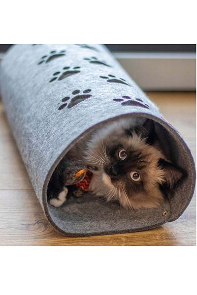 UTKU TASARIM Pav Cat Tunnel Pet Toy Tunnel 100 Cm Cat Hiding Nest