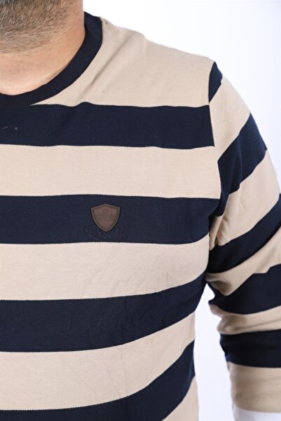 MocGrande Men's Large Size T-Shirt Striped 22145