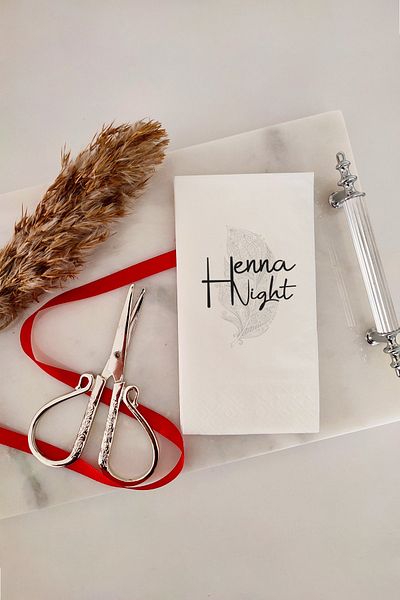 NapkinStore Henna Night Printed Napkin 20 Pack (Henna Night)