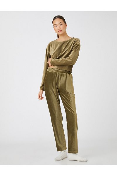 Koton Strukturierte Jogger-Pyjamahose