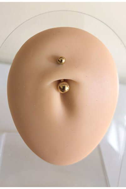 Bylin %100 316 L Cerrahi Çelik Minik Göbek Piercing/genital -toplardan Vidalı-bar Uzunluğu 8 Mm-1 Adet