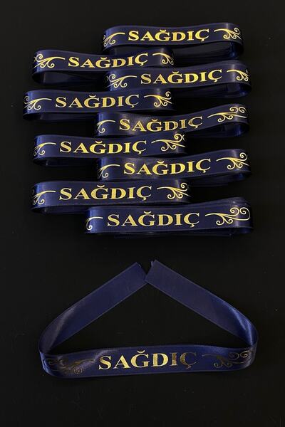 ZEYMERADE Lacivert Sağdıç Kol Kurdele Bileklik Bant, Kına Gecesi Düğün Bride Bekarlığa Veda Söz, 1 Adet