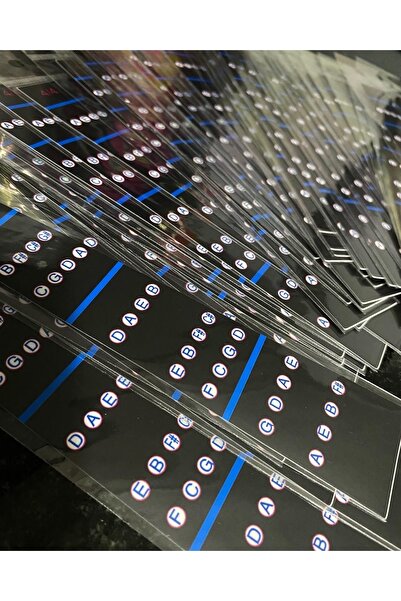 Yerli Keman Klavye Sticker Tam Boy 4/4 Ebat Içindir