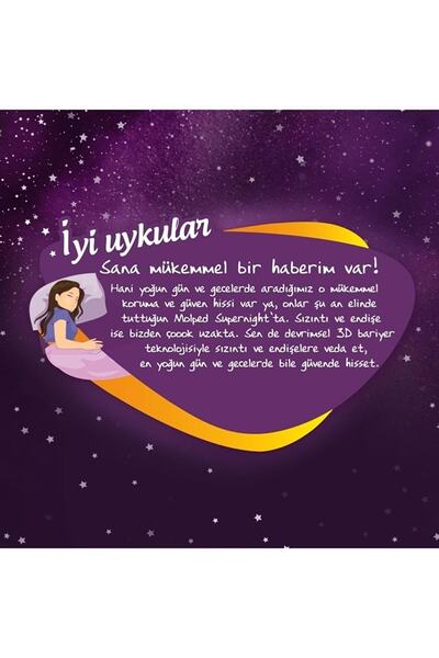 Molped Supernight Hijyenik Ped Gece Ekstra Uzun 16'lı 4 Adet