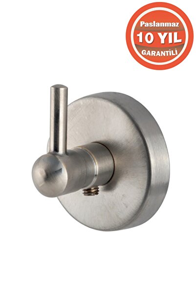 ÇELİK BANYO Paslanmaz Çelik Mat Karaca Tekli Bornozluk Havlu Askısı