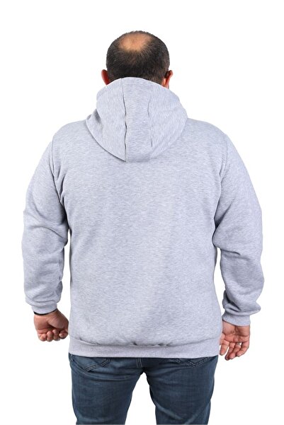 Starbattal Plus Size Unisex Hooded 3ip Sweat 11701 Grey Melange