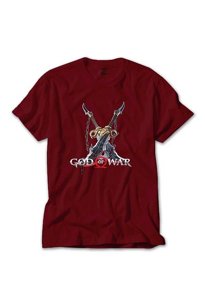 Z zepplin Κόκκινο μπλουζάκι God Of War Kratos Swords