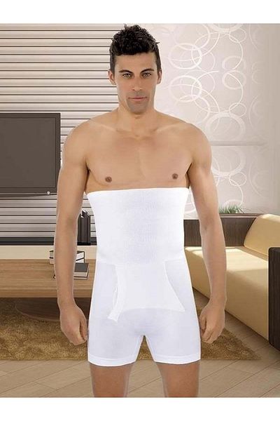 Emay Ανδρικός κορσές Boxer E1005 Λευκός - Μέγεθος M
