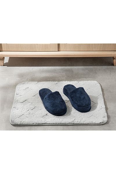 English Home Βαμβακερές παντόφλες μπάνιου Softy Triga Navy Blue.