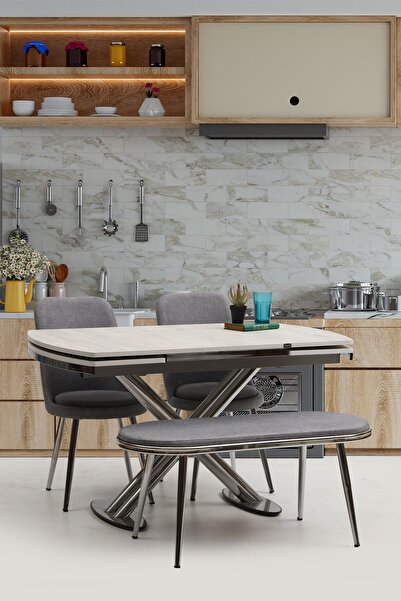 Eymense Siena 2 Sandalyeli Benchli Mutfak Masa Takımı